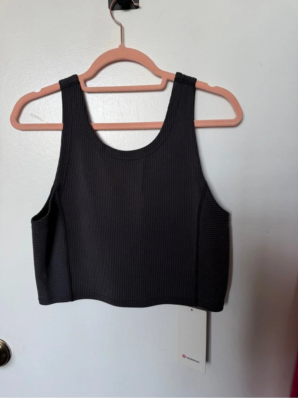 NWT Lululemon Ribbed Softstreme Cropped Tank Top Black